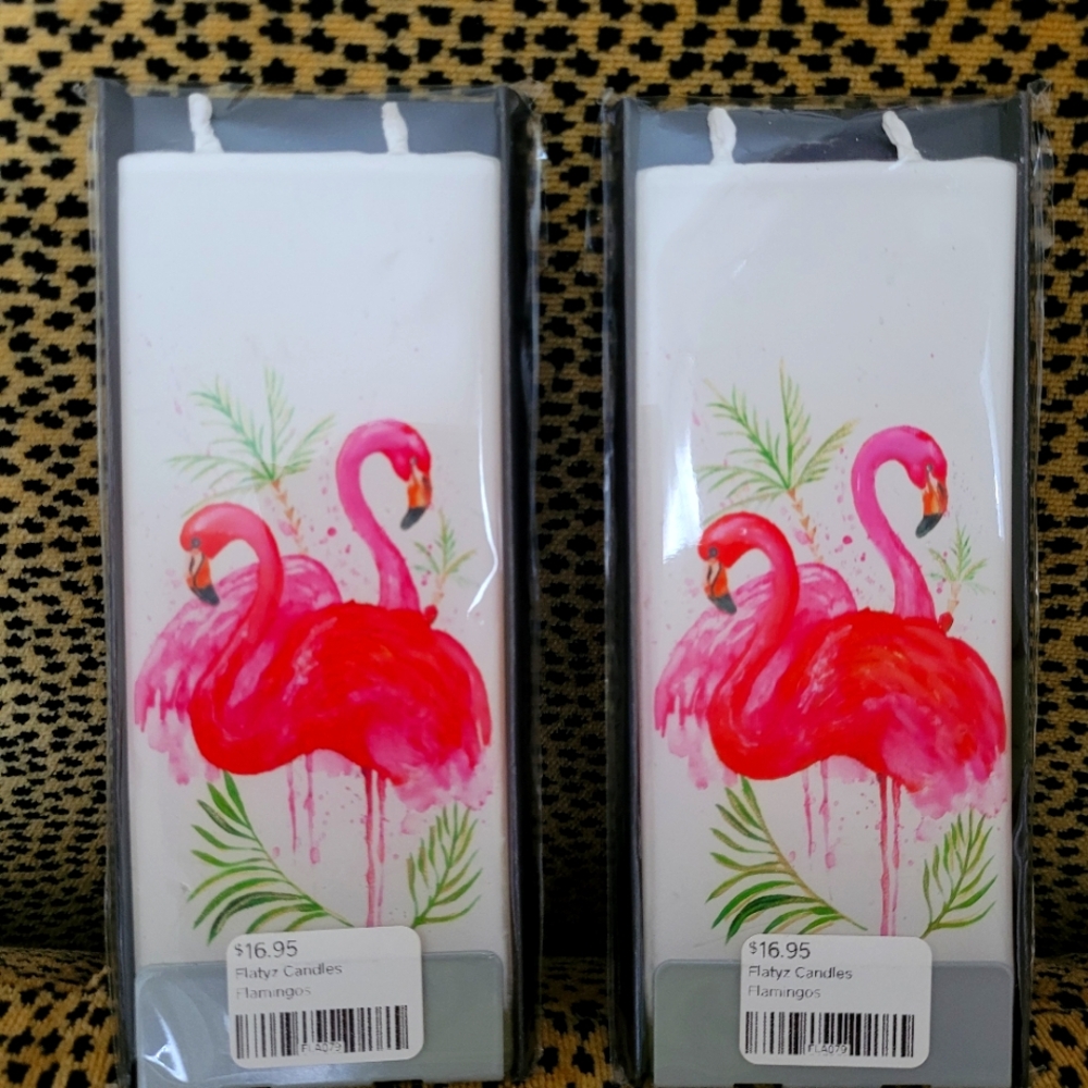 Candles Flatyz handmade flat Candles.  Lot of 2